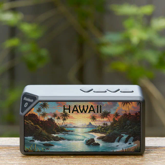 Hawaii Aloha Sea Beach Tropical Vibes Bluetooth Speaker