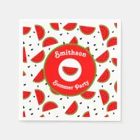 Bright Cheerful Watermelons Summer Party Napkins