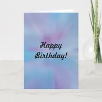 Abstract Blues and Purples Birthday Card