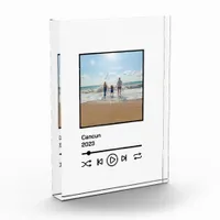 Family Vacation Memory Music Controls mp3 Buttons Photo Block