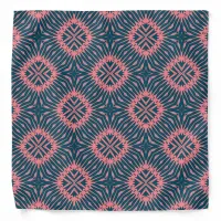 Stylish Boho Chic Pink & Blue Geometric Pattern Bandana