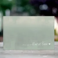 Watercolor Reflections Wedding Sage ID774 Guest Book