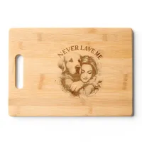 Embrace Between Woman and Dog Cutting Board