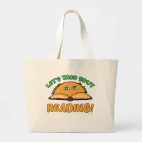 Taco Bout Reading Fun Book Lover Cartoon Large Tote Bag