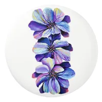 Gardening Lover Delphinium  Flowers Ceramic Knob