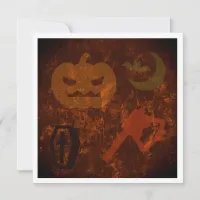 Halloween Scares on Eerie Background Invitation