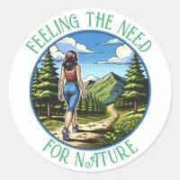 Woman Hiking a Nature Trial