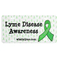 Lyme Disease Awareness Ribbons Front License Plate