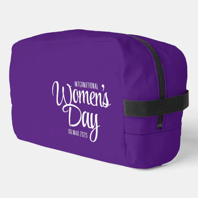 Purple Script International Women's Day March 8 Dopp Kit