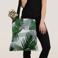 Tropical Plants, Botanical Print Shopping / Beach Tote Bag