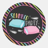 Rainbow Neon Slumber Party Sleepover Envelope Seal