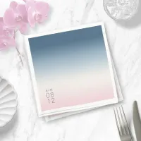 Mood Gradient Wedding Prussian Sky ID741 Napkins