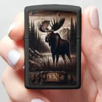 Ken's Moose Wood Art Zippo Lighter