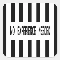 No Experience Needed Replacement Ref Sticker