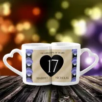 Elegant 17th Shells Wedding Anniversary Coffee Mug Set