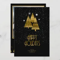 Christmas Trees Photo Template V2 Gold ID863