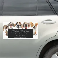 Funny Puppy Dog Walker Sitter Pet Care Business  Car Magnet