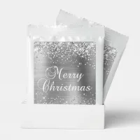 Glittery Silver Foil Merry Christmas Hot Chocolate Drink Mix