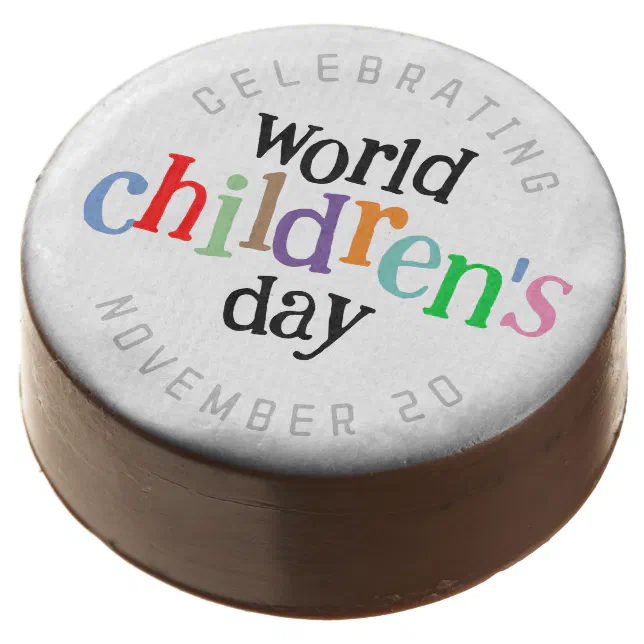 Colorful Happy World Children's Day Chocolate Covered Oreo