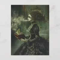 Ghostly Woman Reading Postcard