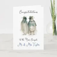 Congratulations on Your Marriage | Cute Penguins Card