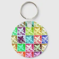 Colorful German Shepherd Dog Pop Art Keychain