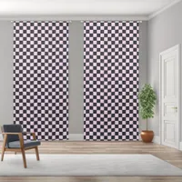 Simple Black and Soft Pink Check | Blackout Curtains