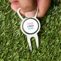 Business Logo White Golf Ball Marker Divot Tool