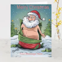 Funny Dirty Santa Christmas Collection Card