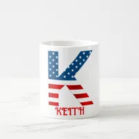 4th Of July Monogram Personalized Coffee Mug