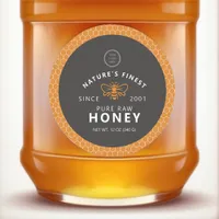 Modern Honeycomb Theme Round Jar Sticker Labels