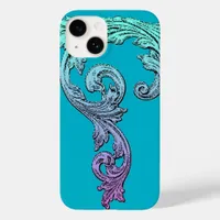 Elegant Goth Design in Blue  Case-Mate iPhone 14 Case