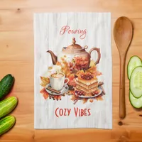 Pouring Cozy Vibes – Fall Kitchen Towel