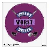 World's Worst Driver WWDc Wall Sticker