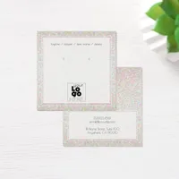 Add Logo Iridescent Glitter Earring Display Card