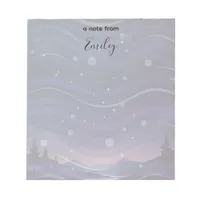 Night Sky with Stars and Mountains Personalized Notepad