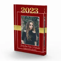 Class of 2023 Red and Gold Graduation Keepsake Photo Block