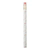 Watercolor Pink Red Roses Hand Painted Pencil