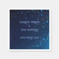 Elegant Green Pink & Blues Sparkle Design Napkins