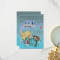 Blue Forest Birthday Thank You Card