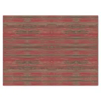 Southwest Rustic Weathered Red Painted Wood Design Tissue Paper