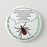Lyme Disease Awareness Button, Tick Button