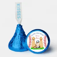 Boy's Baseball Themed Baby Shower 2 Labs and Baby Hershey&#174;'s Kisses&#174;