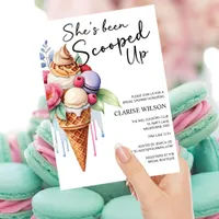 She's Been Scooped Up Ice Cream Bridal Shower Invitation