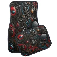 Alien Patterns Unveiling Cosmic Secrets Car Floor Mat