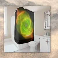 The Cat's Eye Nebula Green | Shower Curtain