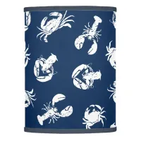 Lobster and Crab Blue White Seafood Pattern Lamp Shade