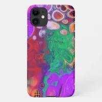 Burst of Colors Digital Fluid Art iPhone 11 Case