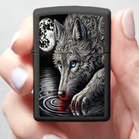 Night's Majesty: White Wolf Zippo Lighter