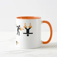 Fun Construction Worker Road Traffic Cone Mug